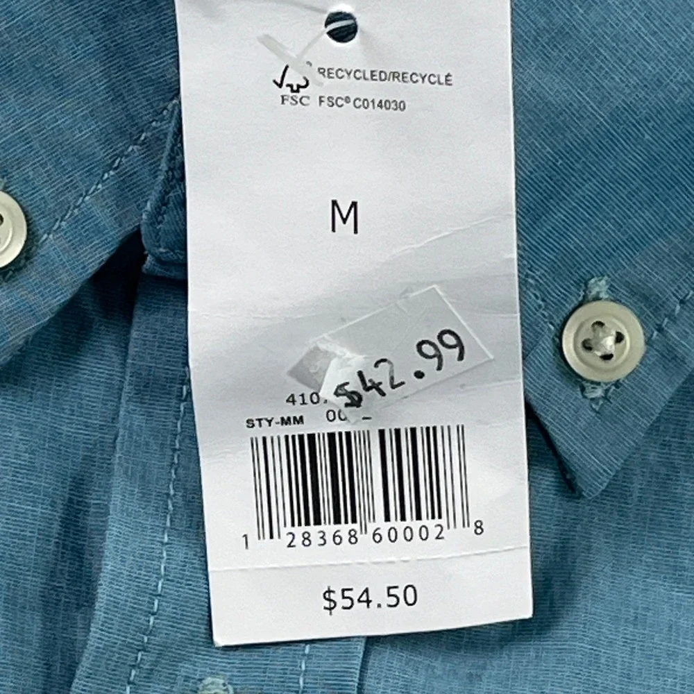 Banana Republic Soft Wash Short Sleeve Button Down Shirt Mens Medium READ